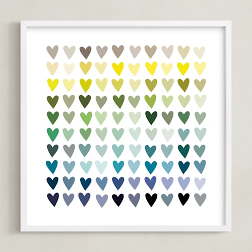 This is a cool nursery wall art with standard by InkDot called paper hearts