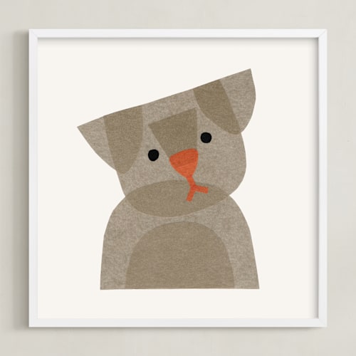 This is a wolfhound nursery wall art by Carrie Moradi called paper pets 2