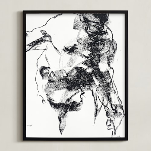 This is a rich ebony art by Derek overfield called drawing 264 - gesturing man