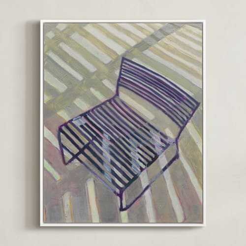 This is a soft green art by Caitlin Winner called chair from my childhood