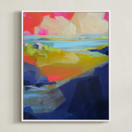 This is a deep blue art by Jess Franks called gone coastal