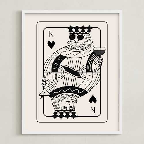 This is a champagne photos to art by Jenna Holcomb called the king: custom print