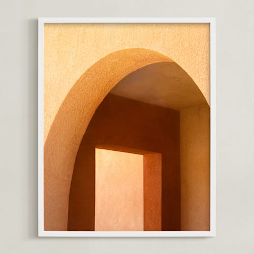 This is a warm peachy yellow art by Lisa Sundin called day to day 1