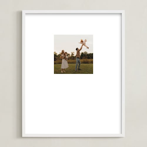 This is a white photo art by Minted called modern snap: framed photo 