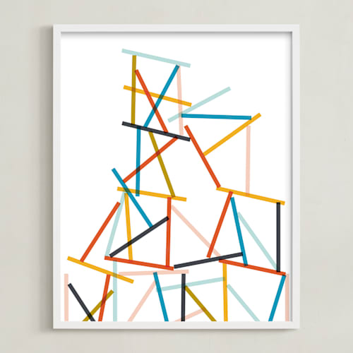 This is a vibrant orange art by Oscar and Emma - Karly Depew called harmony in chaos