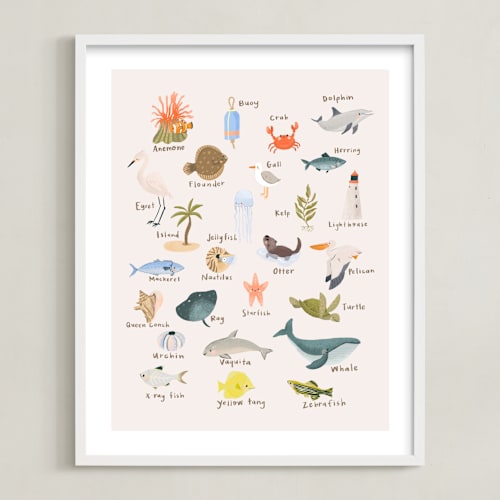 This is a blush art by Kate Blalock called sea alphabet