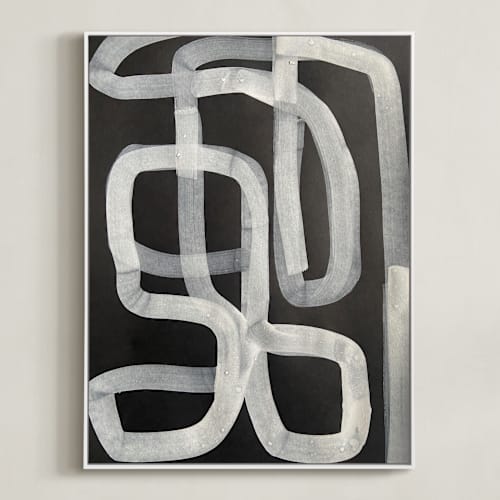 This is a charcoal art by Deborah Velasquez called a twist, a turn, a path