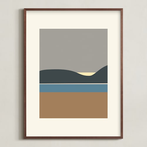 This is a earthy brown art by Roseanne Kenny called horizons set 1