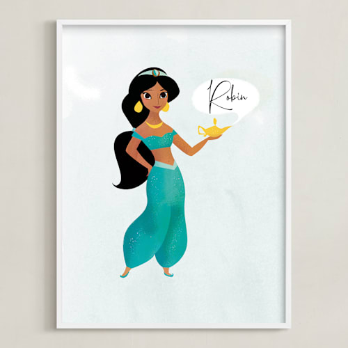 This is a fountain disney art by Lori Wemple called a wish from disney's jasmine
