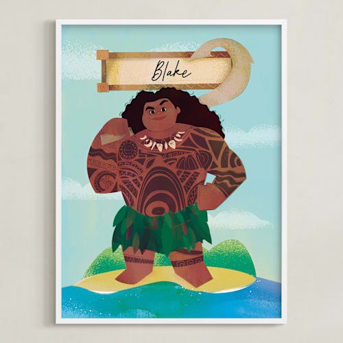This is a deep sea disney art by Lori Wemple called maui the wayfinder from disney's moana