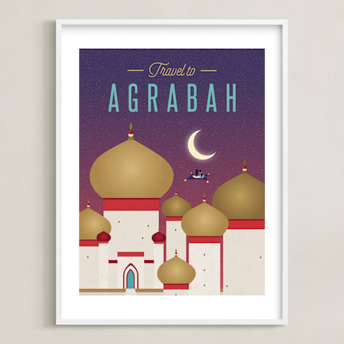 This is a night sky disney art by Erica Krystek called travel to agrabah