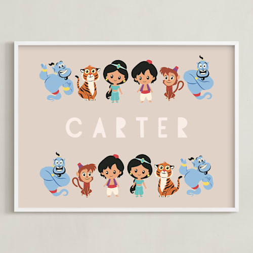 This is a desert disney art by Vivian Yiwing called disney's aladdin & friends