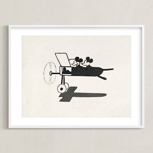 This is a ivory disney art by Sumak Studio called mickey and minnie on the plane