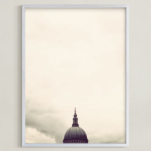 This is a beige sky art by 45wall design called st. paul's cathedral, london