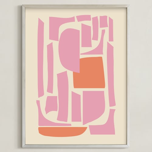 This is a pink and orange art by Beth Vassalo called soulmates