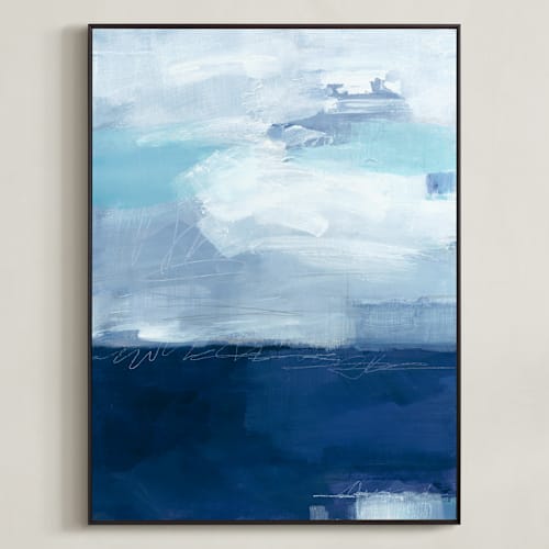 This is a indigo blue art by AlisonJerry called weight of indigo water