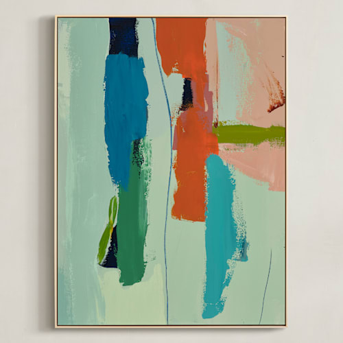 This is a turquoise art by Caryn Owen called the harbor diptych 2