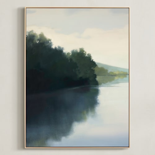 This is a calm water art by Stephanie Goos Johnson called touching water 1