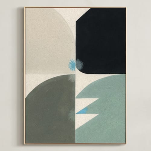 This is a seafoam blue art by Christina Flowers called kisskiss