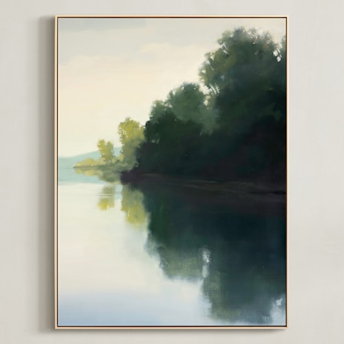 This is a calm water art by Stephanie Goos Johnson called touching water 2