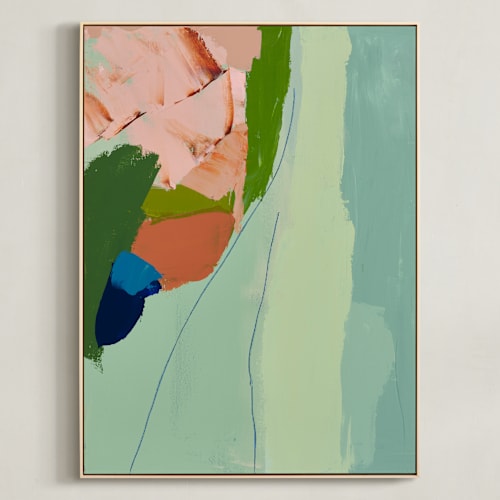 This is a turquoise art by Caryn Owen called the harbor diptych 1