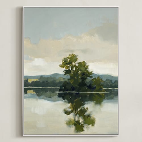 This is a lake art by Stephanie Goos Johnson called tranquil waters ii