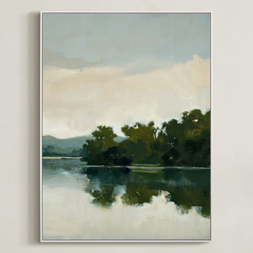 This is a lake art by Stephanie Goos Johnson called tranquil waters iii