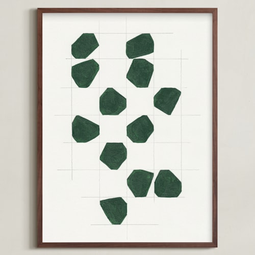 This is a forest green art by Alisa Galitsyna called within the lines