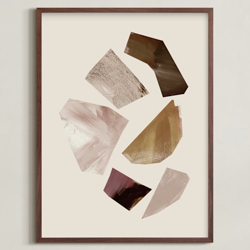 This is a leather art by Melanie Severin called compositional shapes 2