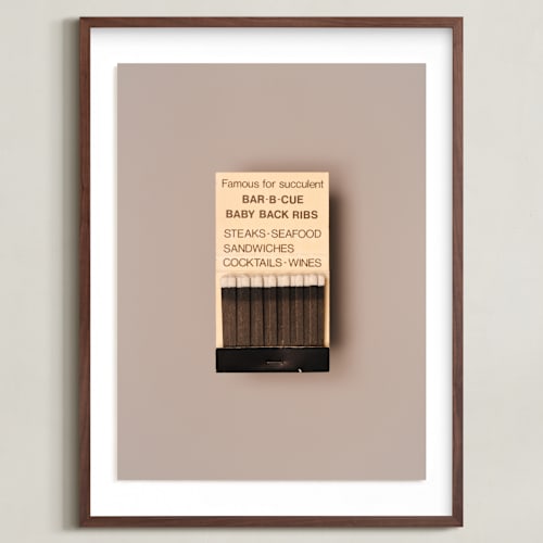 This is a barbeque black art by Andrew McClintock called famous food black