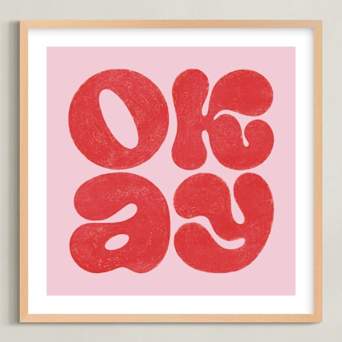 This is a strawberry art by Sam Dubeau called okay