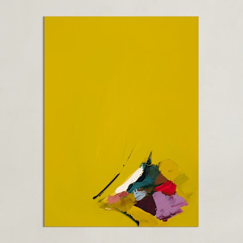 This is a chartreuse art by Caryn Owen called chartreuse bouquet