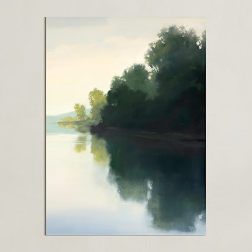 This is a calm water art by Stephanie Goos Johnson called touching water 2