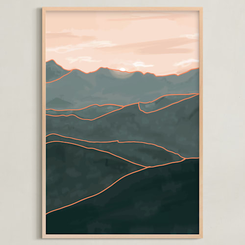 This is a overlook green art by Becca Robinson called mountain sky