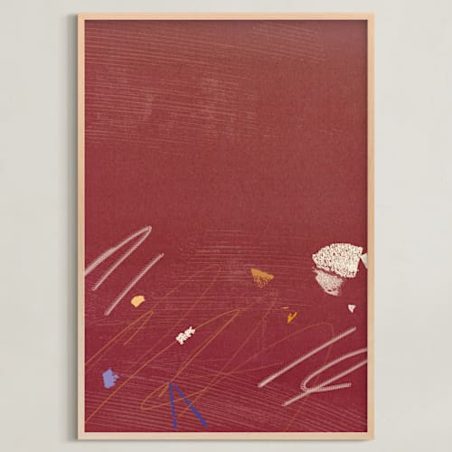 This is a crimson red art by Shiho Whitehead called room eleven 2