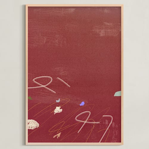 This is a crimson red art by Shiho Whitehead called room eleven 1