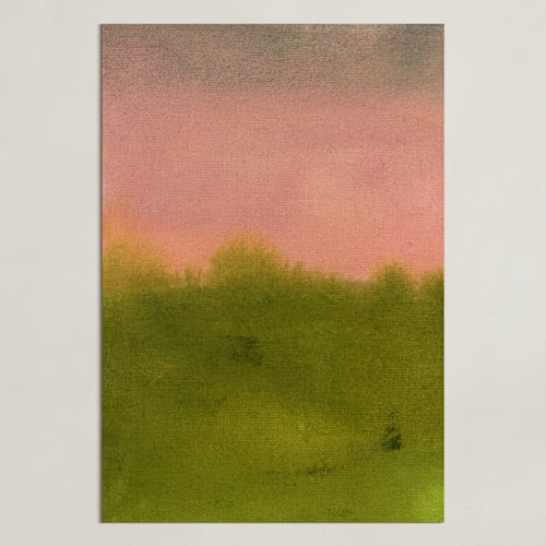 This is a moss green art with standard by Christina Flowers called sussex sunrise 1