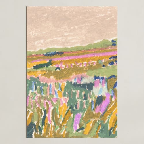 This is a peach art with standard by Alisa Galitsyna called across the fields 2