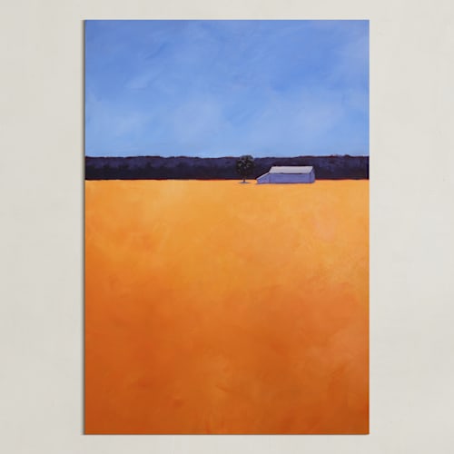 This is a golden orange art by Carol C. Young called orange wheat