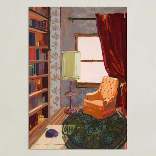 This is a velvet red art by Jess Franks called to your corners