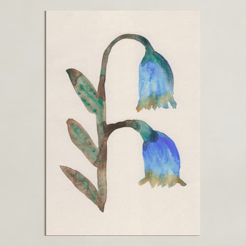 This is a waterfall blue art with standard by Alisa Galitsyna called the morning garden 4