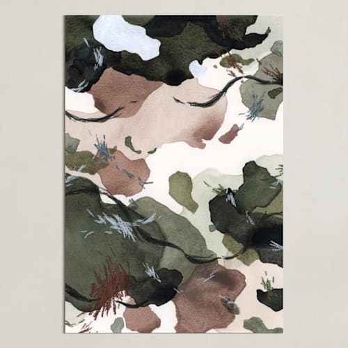 This is a muted green art with standard by Amalia Penny called gaia 2