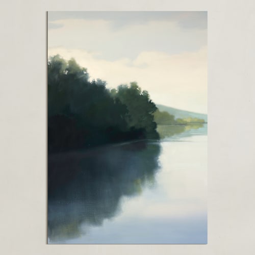 This is a calm water art by Stephanie Goos Johnson called touching water 1