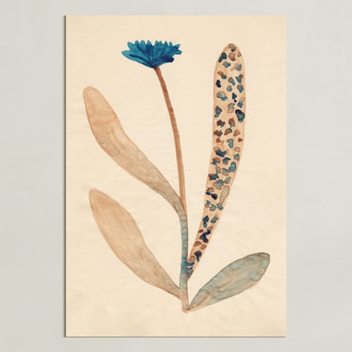 This is a glacier blue art by Alisa Galitsyna called dream garden blooms 1