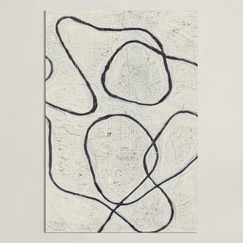This is a weathered white art by Alisa Galitsyna called black thread