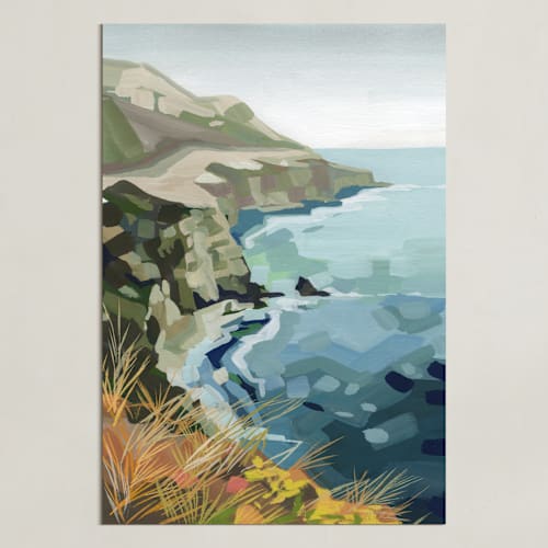 This is a coastal blue art with standard by BROOK PAGE called west coastal 1