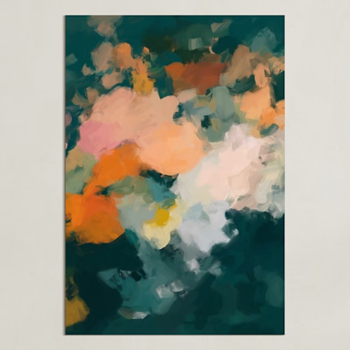 This is a emerald teal art with standard by Parima Studio called the midnight garden 1