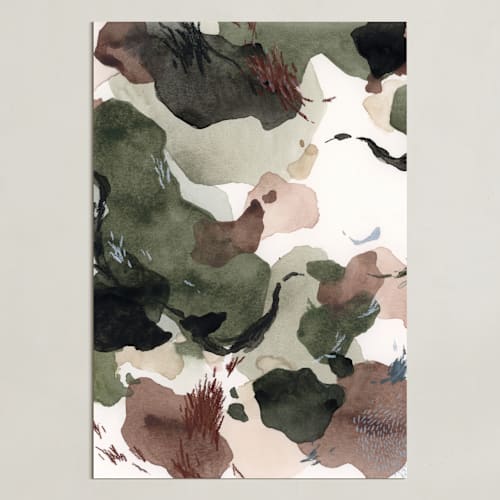 This is a muted green art with standard by Amalia Penny called gaia 1