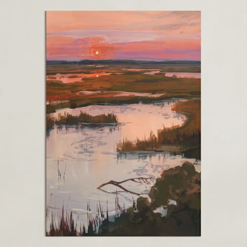 This is a sunset art with standard by Jess Franks called sunset/moonrise 1