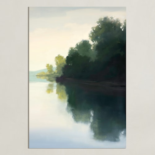 This is a calm water art by Stephanie Goos Johnson called touching water 2